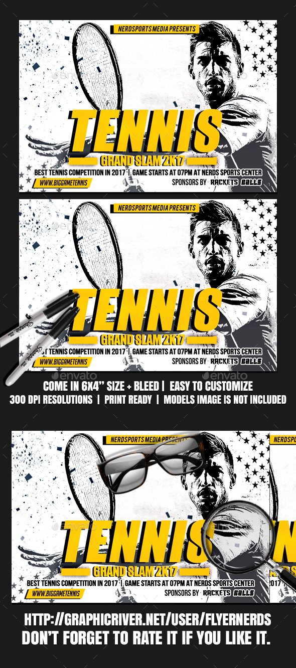 Tennis GrandSlam 2K17 Sports Flyer - Sports Events