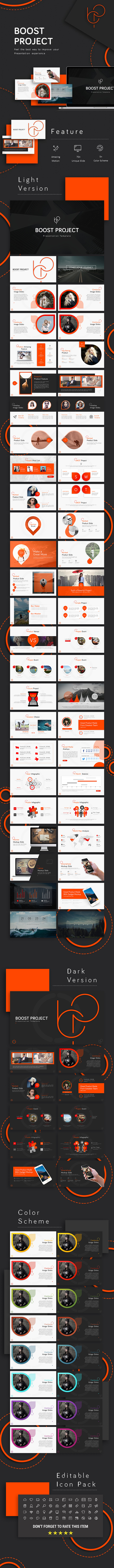 Boost Project Powerpoint Template - Business PowerPoint Templates