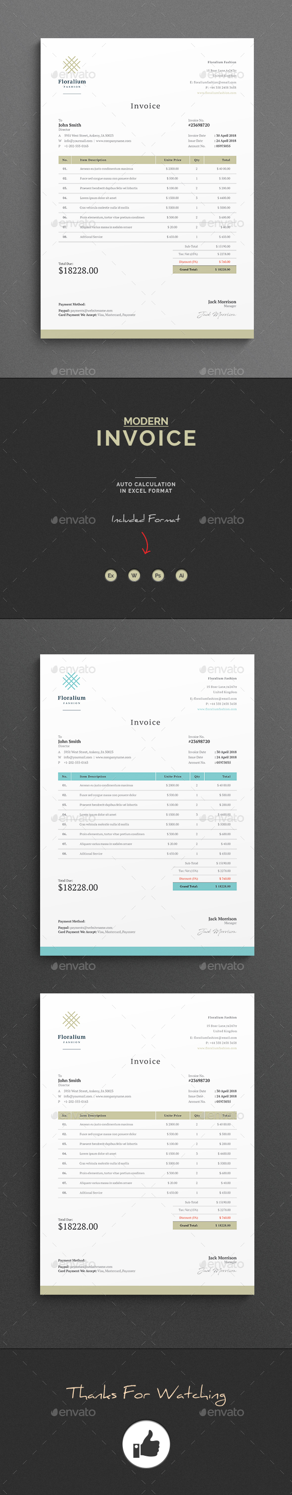 Invoice - Proposals & Invoices Stationery