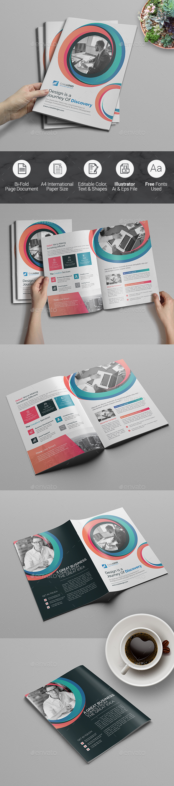 Bi-Fold Brochure Template - Corporate Brochures
