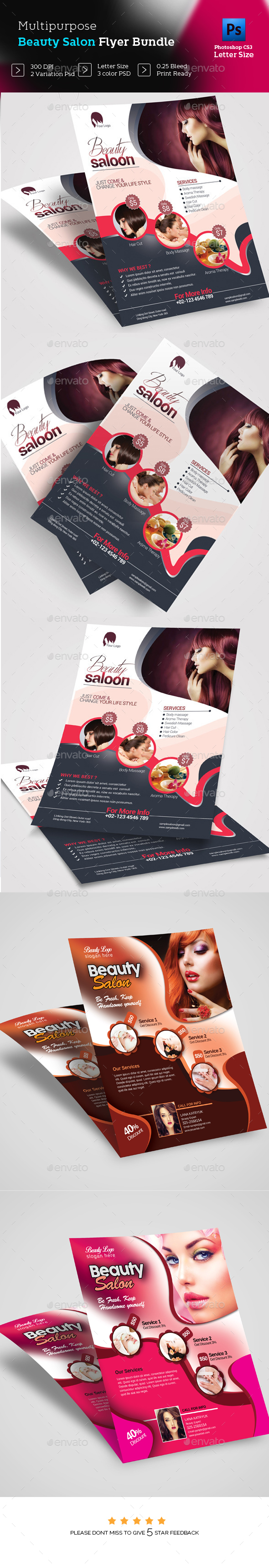 Beauty Salon Flyer Bundle