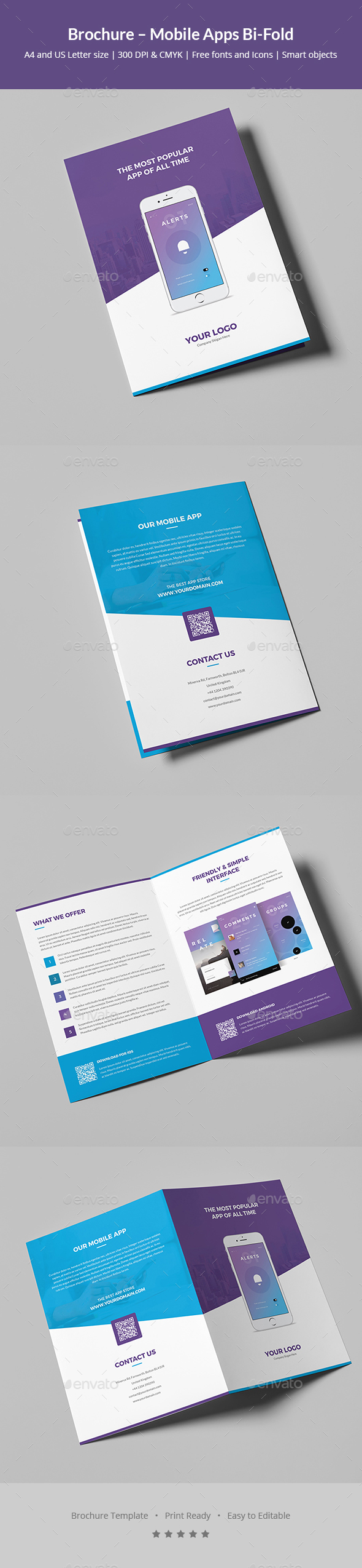 GraphicRiver Brochure Mobile Apps Bi-Fold 20365360 GraphicRiver Brochure Mobile Apps Bi-Fold 20365360