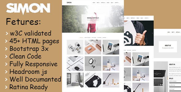 ThemeForest Simon Minimal Portfolio Template 20261734 ThemeForest Simon Minimal Portfolio Template 20261734