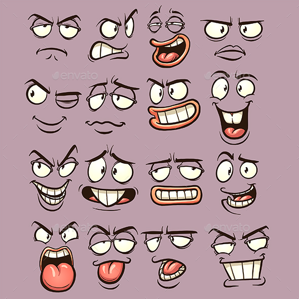 Cartoon Faces by memoangeles | GraphicRiver