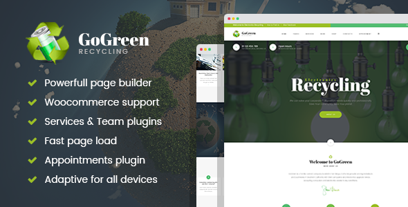 ThemeForest GoGreen Waste Management and Recycling WordPress theme 20239952 ThemeForest GoGreen Waste Management and Recycling WordPress theme 20239952