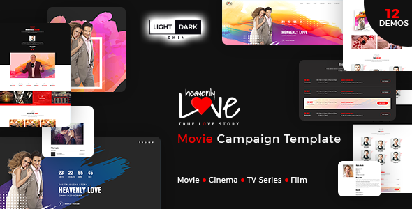 Heavenly Love – Cinema/Movie Bootstrap 3 HTML Template