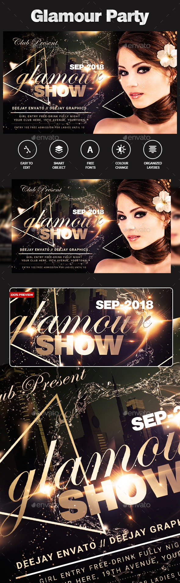 GraphicRiver Glamour Party Flyer 20368108 GraphicRiver Glamour Party Flyer 20368108