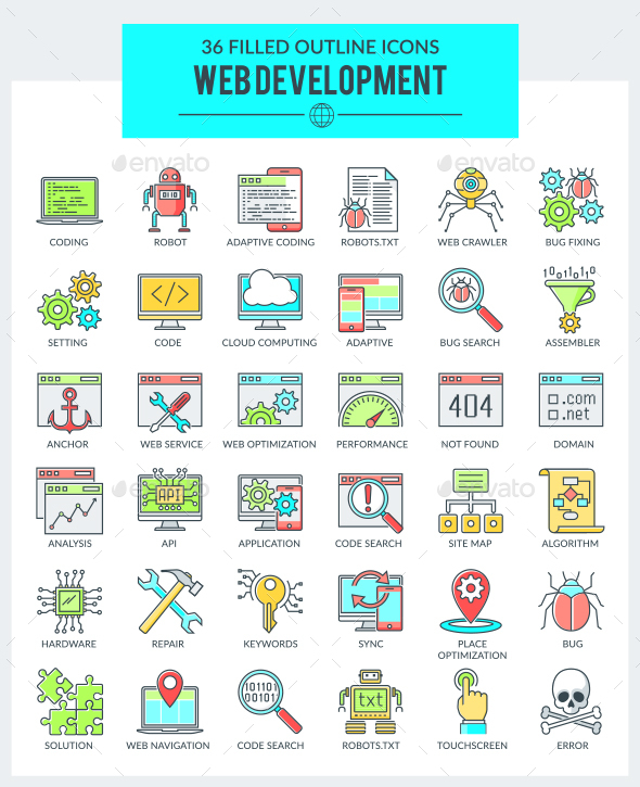 GraphicRiver WEB Development and Programming Icons 20368126 GraphicRiver WEB Development and Programming Icons 20368126
