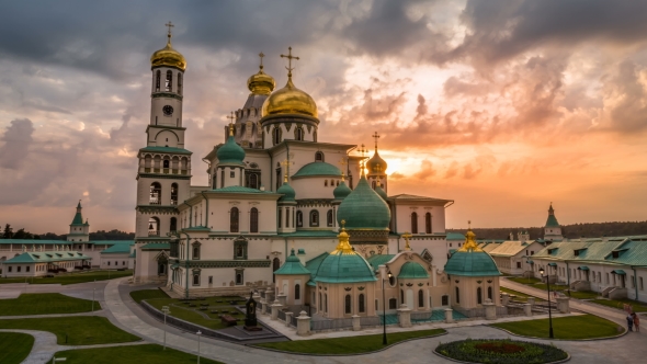 The New Jerusalem Monastery at Sunset