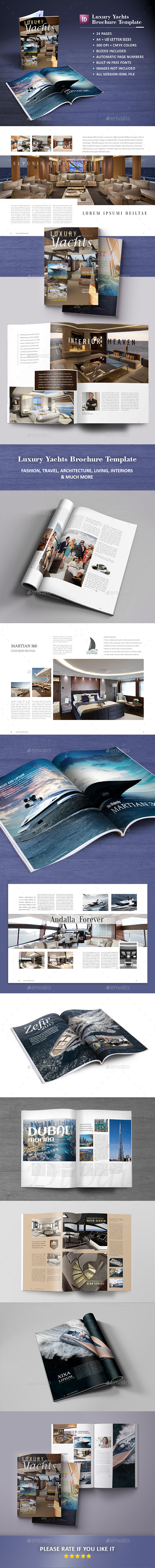 Luxury Yachts Brochure Template - Catalogs Brochures