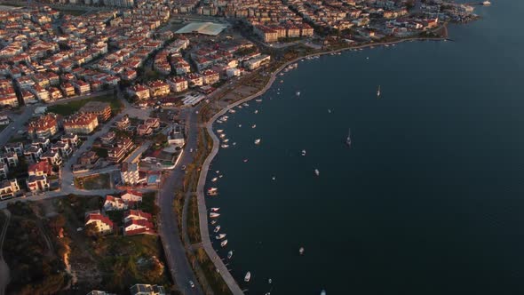 Balikesir Ayvalik and Cunda Island Aerial View alt