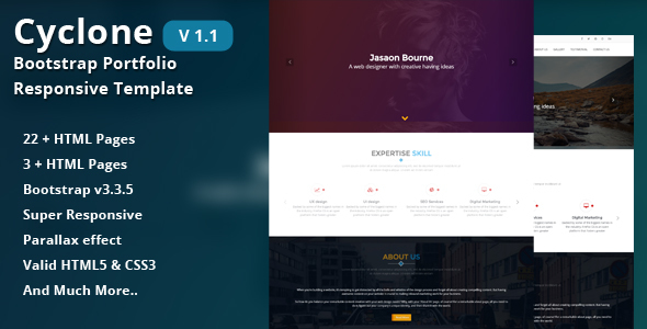 Cyclone-Bootstrap Portfolio Responsive - ThemeForest 18478977