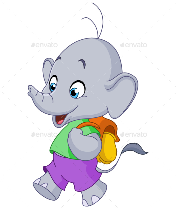 GraphicRiver School Elephant 20370122 GraphicRiver School Elephant 20370122