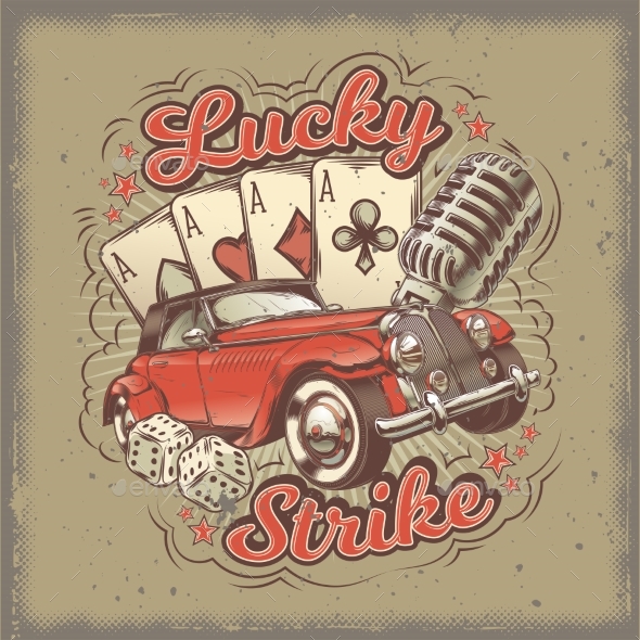 Vector Grunge Vintage Illustration, Poster - Backgrounds Decorative