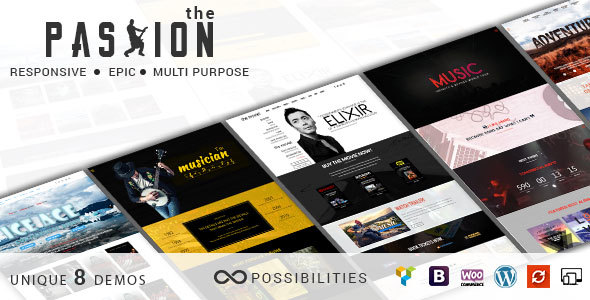 THE PASSION - Multipurpose Movie Video & Music WP Theme - Film & TV Entertainment
