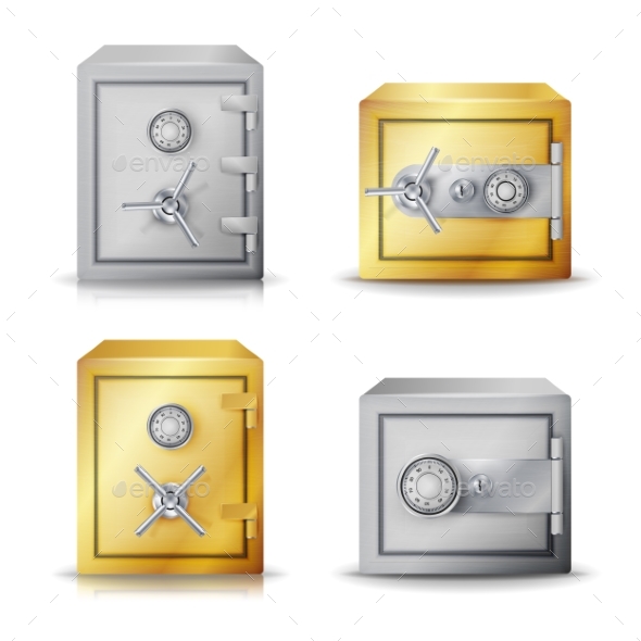 GraphicRiver Metal Safe Realistic Vector 20370473 GraphicRiver Metal Safe Realistic Vector 20370473