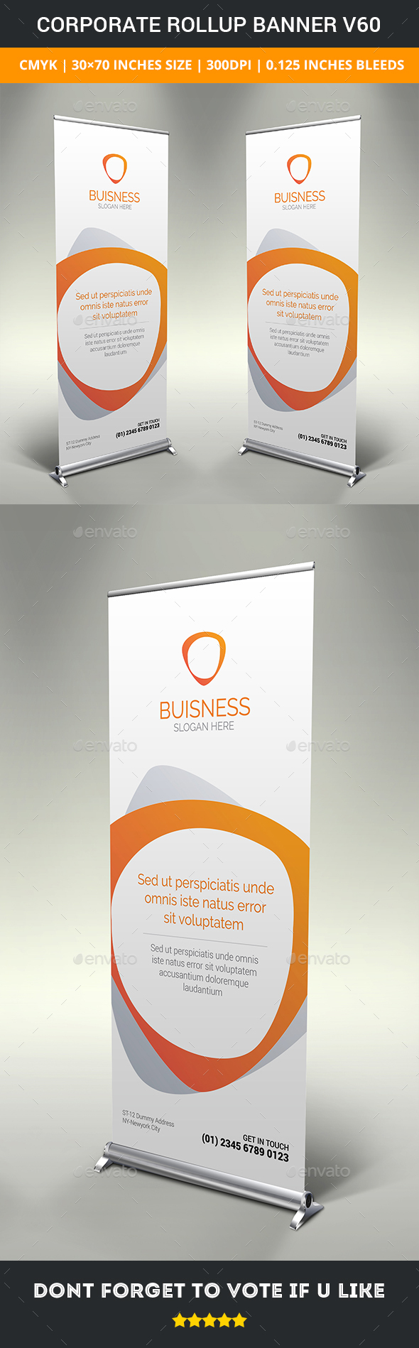 Corporate rollup banner v60 - Signage Print Templates