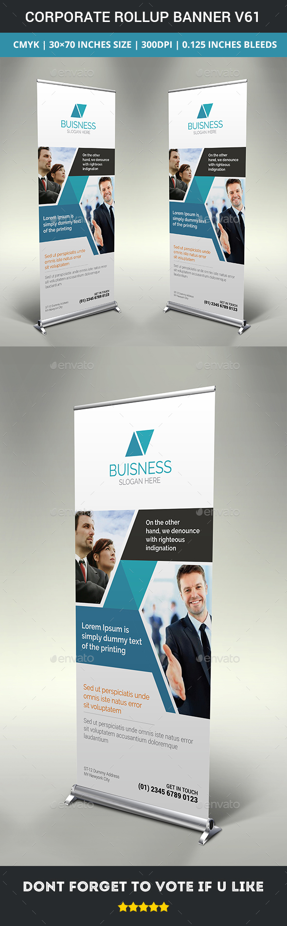 Corporate rollup banner v61 - Signage Print Templates