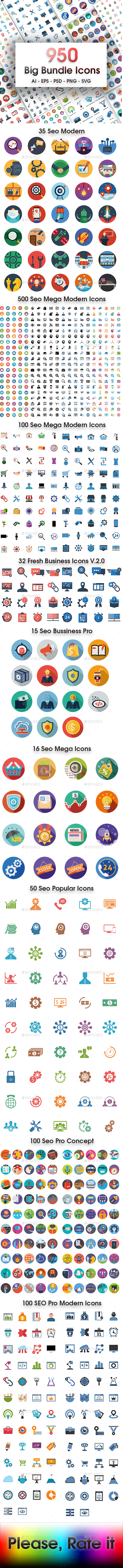 950 Big Bundle Icons - Icons