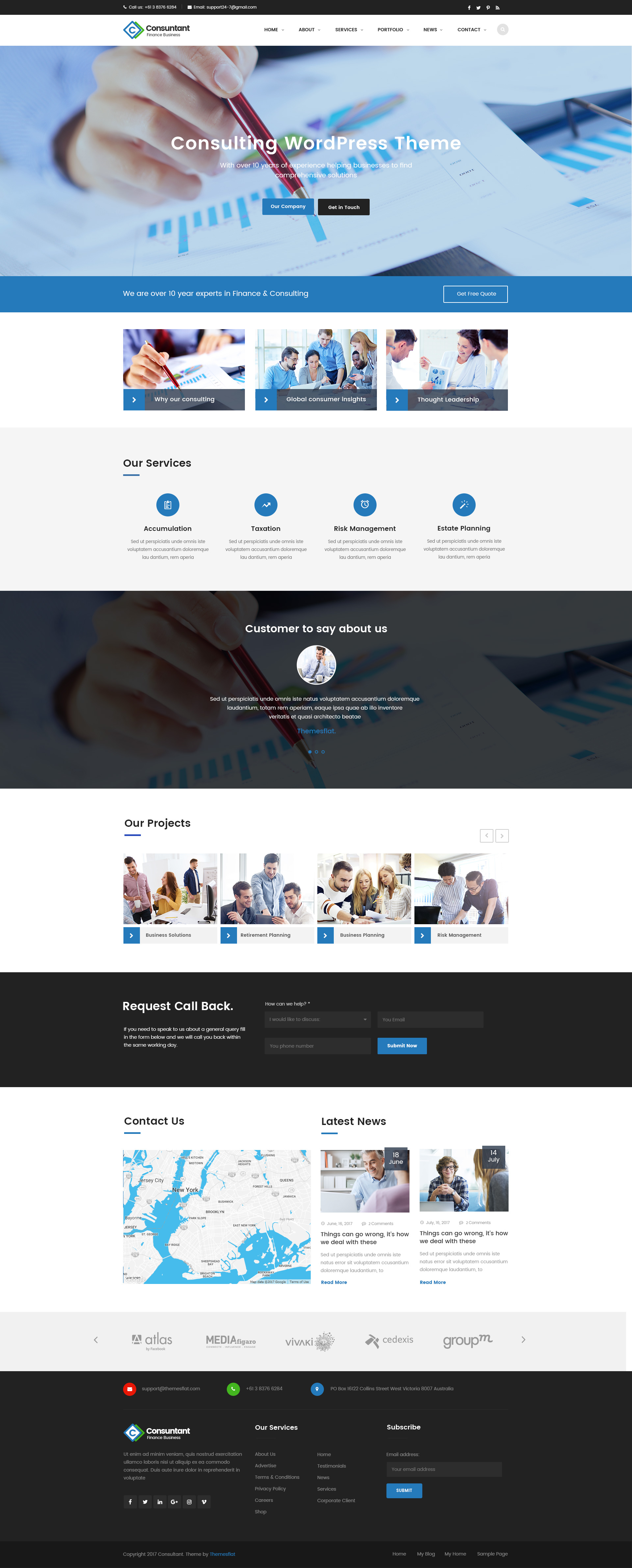 Consulting Finance Accounting Enterprise PSD Template by themesflat