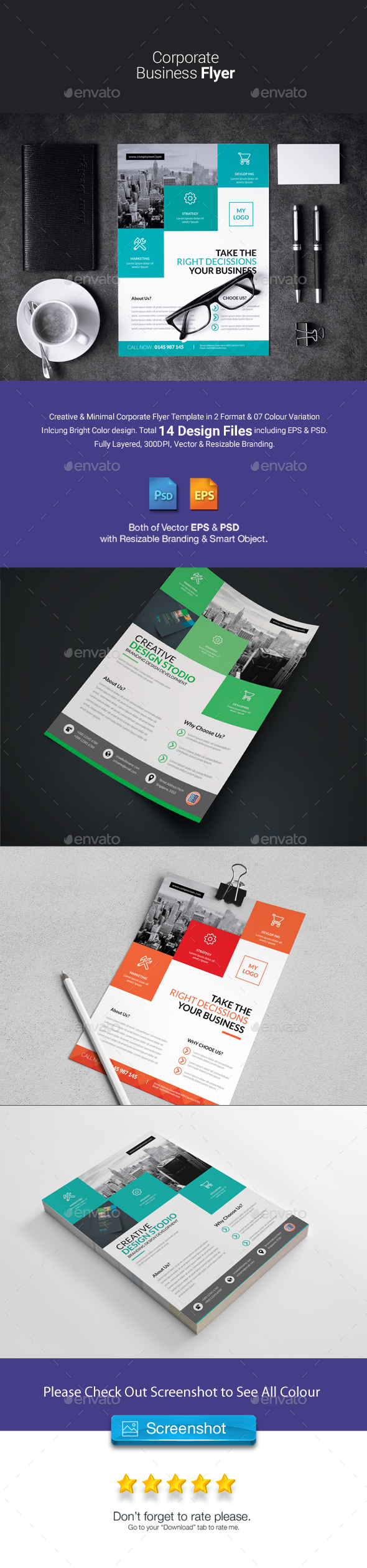 Corporate Flyer bundle 2 in 1 - Corporate Flyers