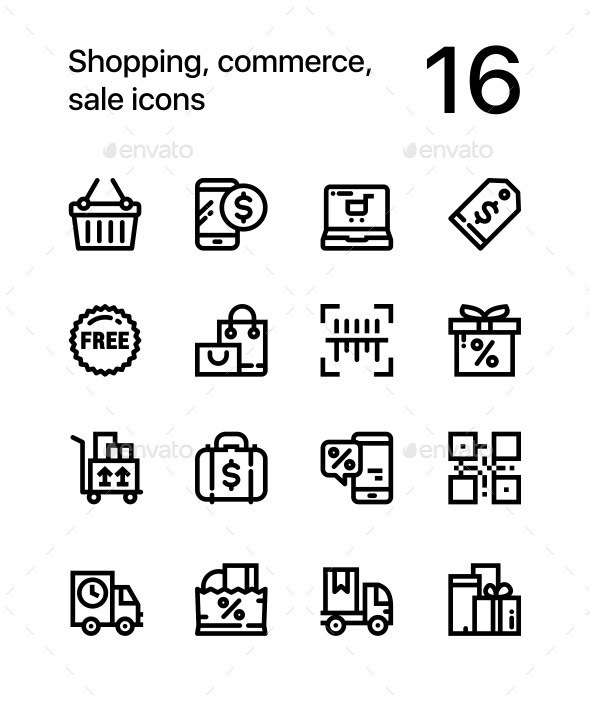 GraphicRiver Shopping Commerce Sale Icons for Web and Mobile Design Pack 2 20372814 GraphicRiver Shopping Commerce Sale Icons for Web and Mobile Design Pack 2 20372814
