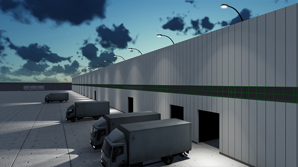 Warehouse With Cargo Trucks (2-Pack)