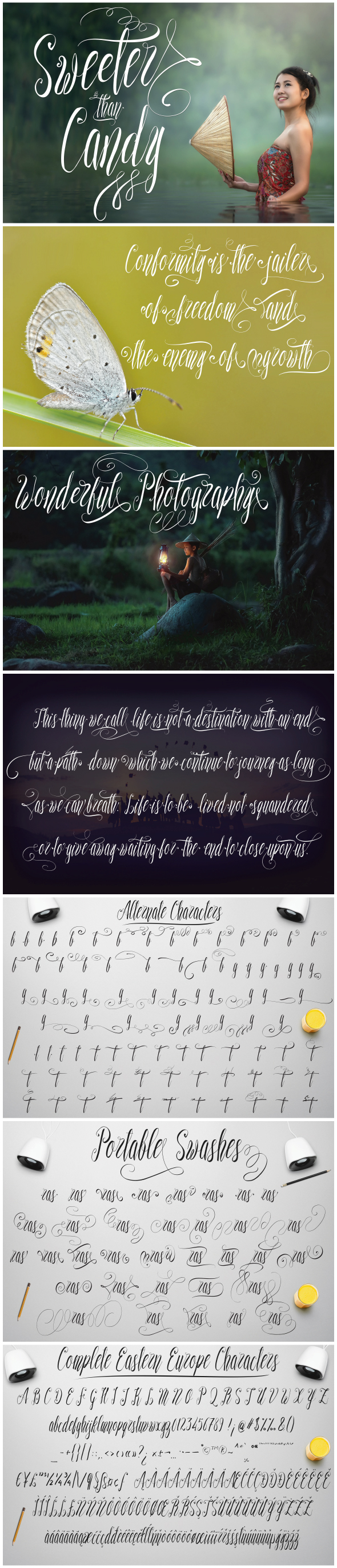 Sweeter than Candy - Calligraphy Script