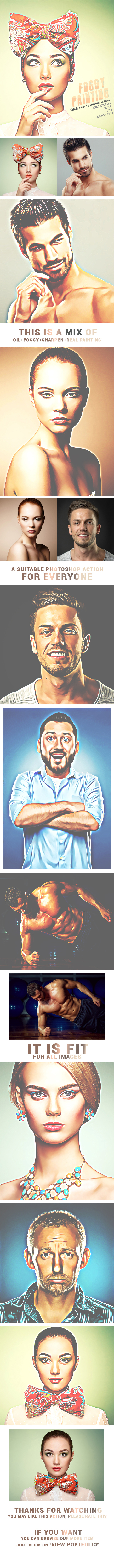 Foggy Painting Photoshop Action - Photo Effects Actions