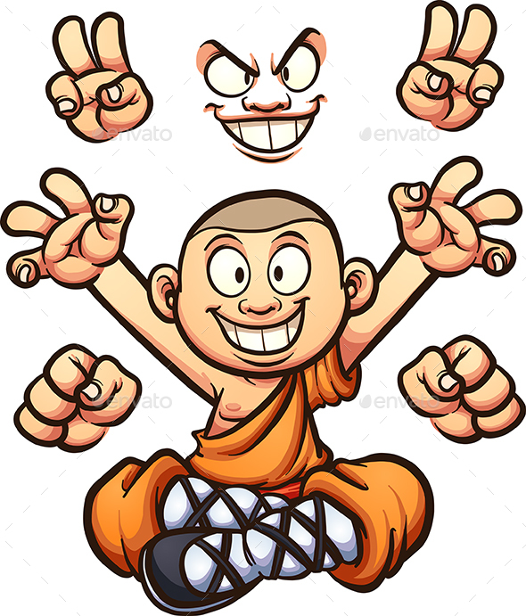 Cartoon Monk - People Characters