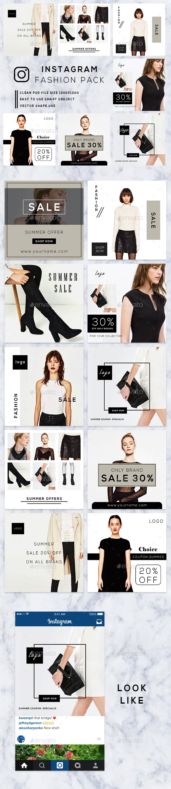 GraphicRiver Fashion Instagram Banners 20374980 GraphicRiver Fashion Instagram Banners 20374980