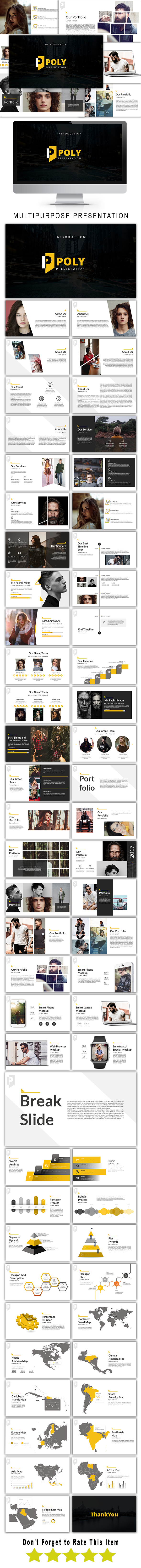 Poly Multipurpose Powerpoint Template - PowerPoint Templates Presentation Templates