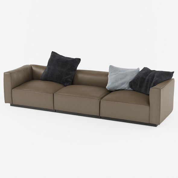 Vray Ready Luxury Leather Sofa - 3DOcean Item for Sale