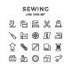 Set Line Icons of Sewing
