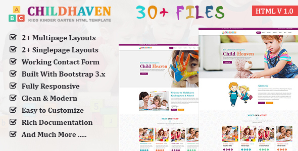 ChildHaven - Kids School & Kinder Garten HTML5 Template