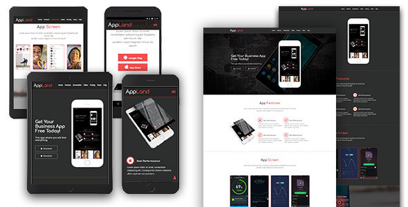 AppLand - Responsive App Template - Software Technology