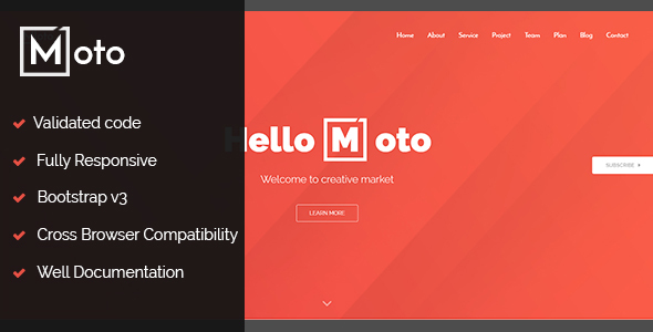 ThemeForest Moto One page single page Template 20376447 ThemeForest Moto One page single page Template 20376447