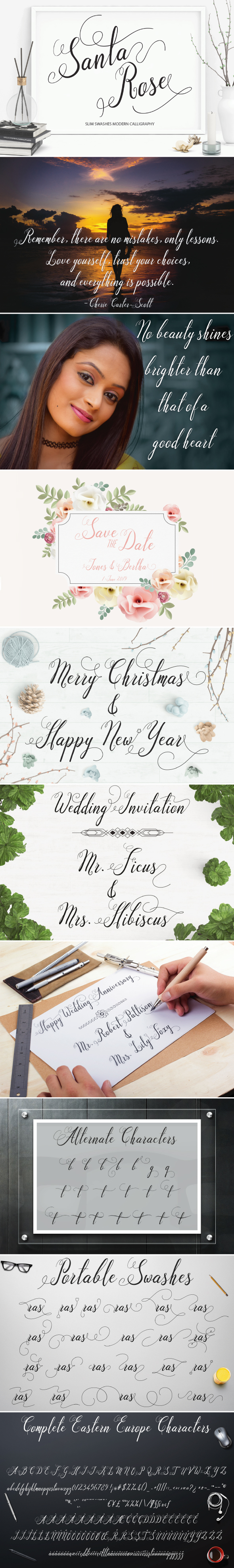Santa Rose Script - Cursive Script