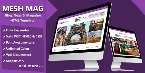 ThemeForest Mesh Mag Magazine Responsive Template 17330920 ThemeForest Mesh Mag Magazine Responsive Template 17330920