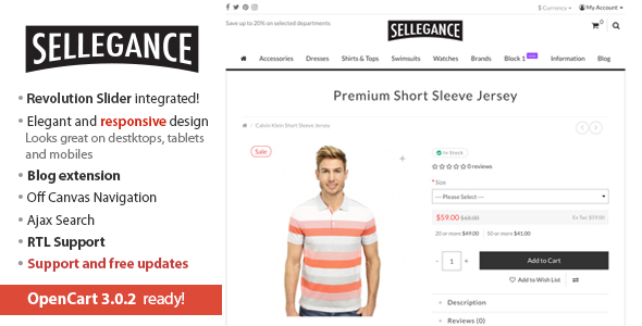 Sellegance – Responsive and Clean OpenCart Theme