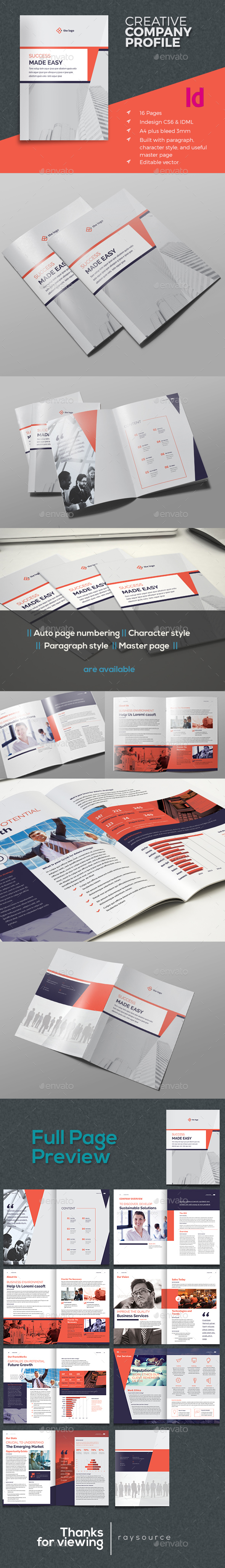 Creative Company Profile - Brochures Print Templates