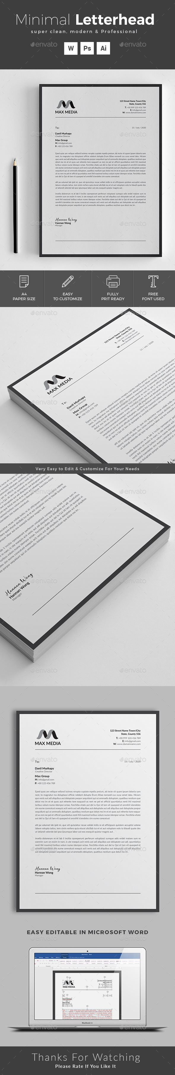 Letterhead - Stationery Print Templates