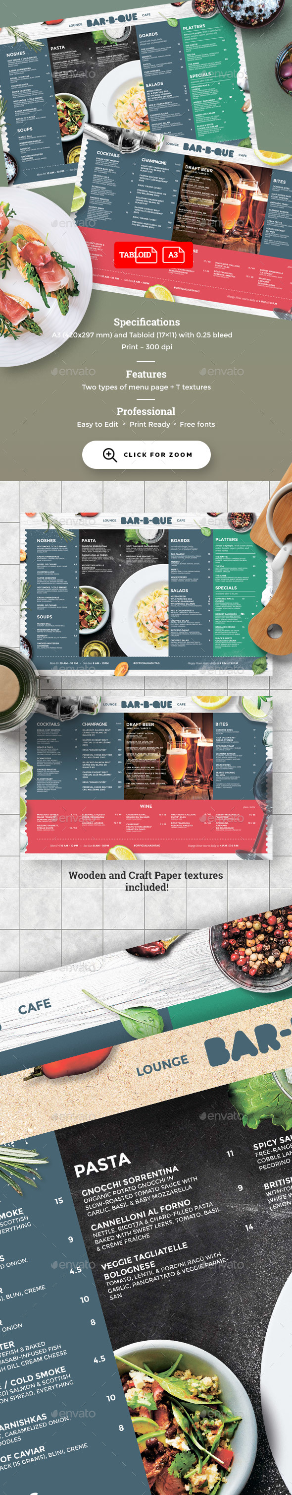 Cafe Menu