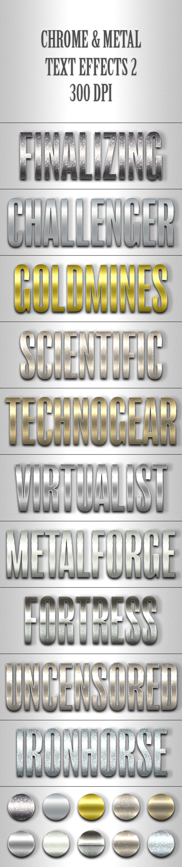 Chrome & Metal Text Effects 2 - Text Effects Styles