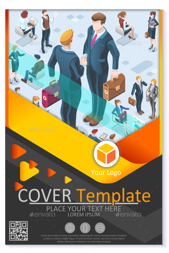 Newsletter Customizable Vector Template Corporate Magazine - Vectors