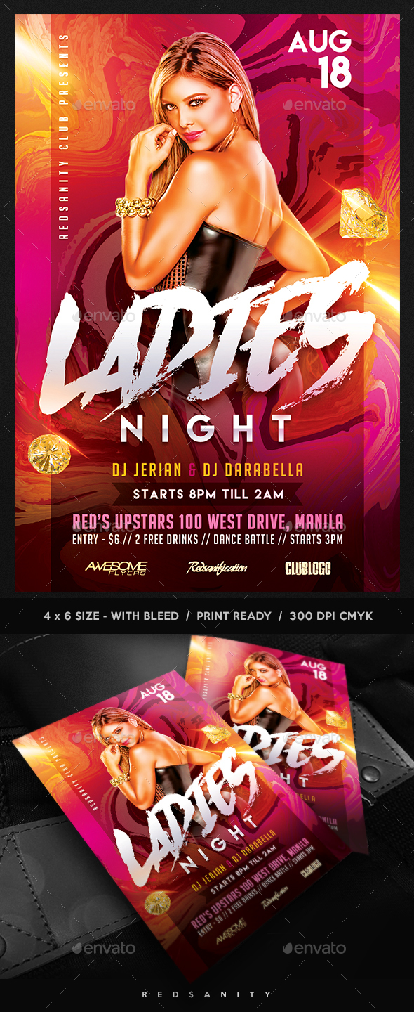 Ladies Night Flyer - Clubs & Parties Events