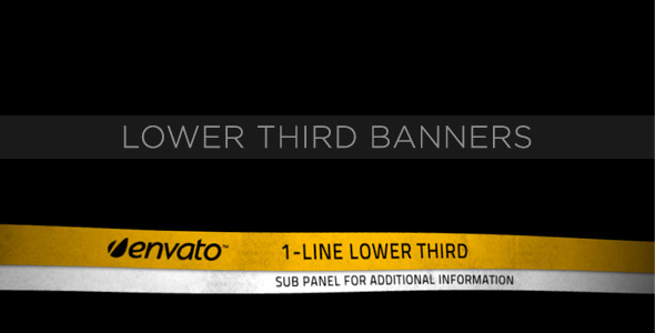 Lower Third Ribbon Banners