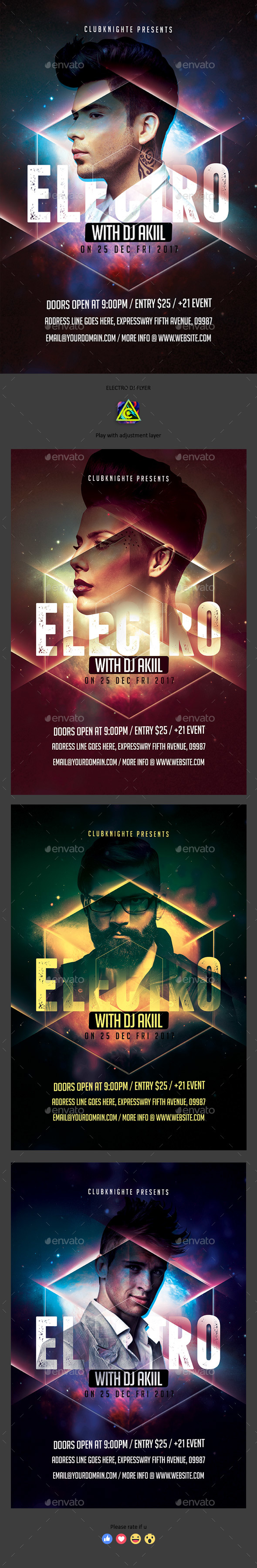 Electro Dj Flyer - Clubs & Parties Events