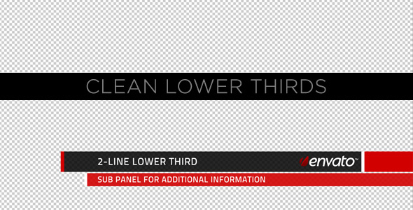 Clean Lower Thirds - VideoHive 231558