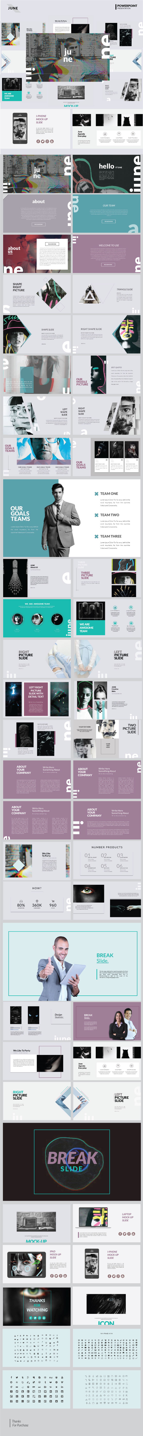 June - Creative Keynote Presentation Template - Keynote Templates Presentation Templates